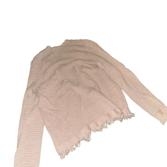 Verve Ami plummish Cardigan with Fringe Accents - Picture 2 of 6